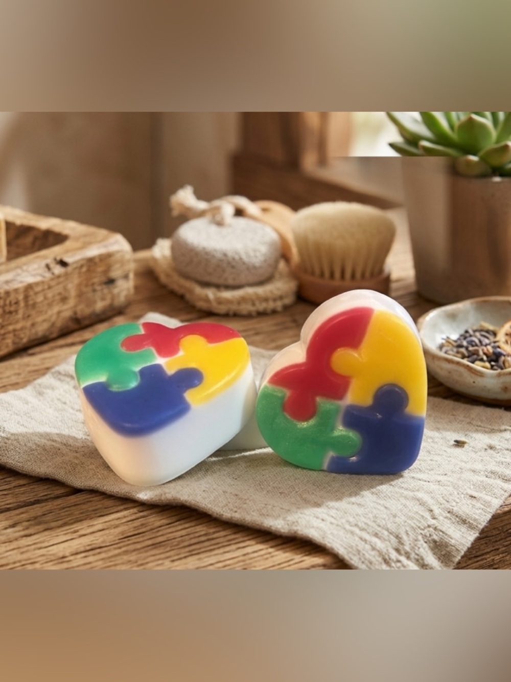 Autism Awareness Unscented Coconut Milk Soap- 3.5oz